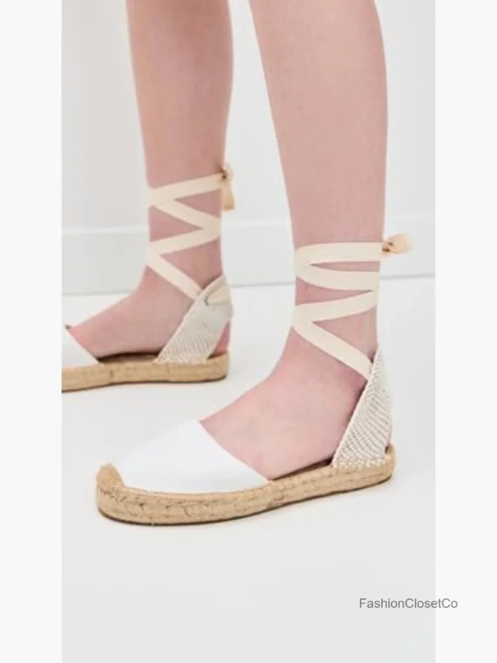 Women's Platform Wedge Espadrilles Lace Up Ankle Strap